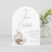 Seashells & White Floral Wedding 3 Arch Kaart (Staand voorkant)