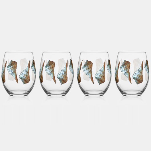 Seashells Wijnglas Zonder Voet (Voorkant)