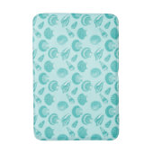 Seashells - zachte aqua en wit badmat (Voorkant Verticaal)