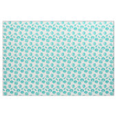 Seashells - zachte aqua en wit stof (Yard (91,4 cm))