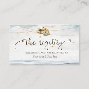 Seashells, Zee, de Registratie van het Manuscript  Informatiekaartje