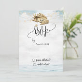 Seashells, Zee, het Manuscript RSVP van de Lichten Kaart (Staand voorkant)