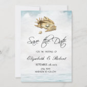 Seashells, Zee, script Save The Date (Voorkant)