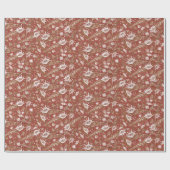 Seashells Zee Shell Mollusk Nautical Pattern Brown Cadeaupapier (Vlak)