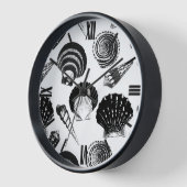 Seashells - zwart-wit op witte achtergrond (Hoek)