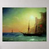 Seashore, Aivazovsky Poster (Voorkant)