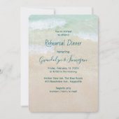 Seashore Background Rehearings Dinner Invitation Kaart (Voorkant)