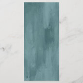 Seashore | Beach Blue Waterverf Seashells Weddensc Menu (Achterkant)