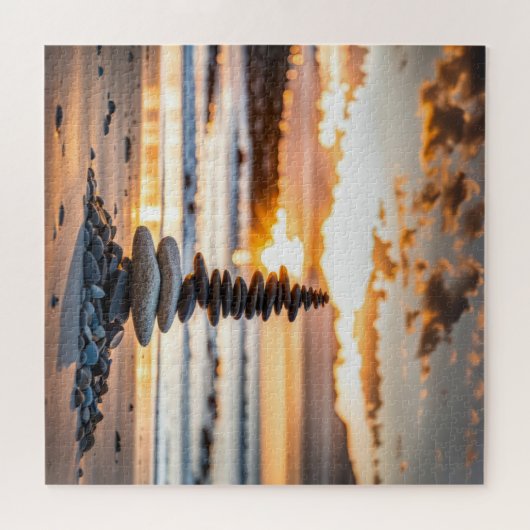 Seashore Beach Cairn Legpuzzel (Horizontaal)