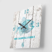 Seashore Beach House Wood Kijk naar de muur Vierkante Klok (Hoek)