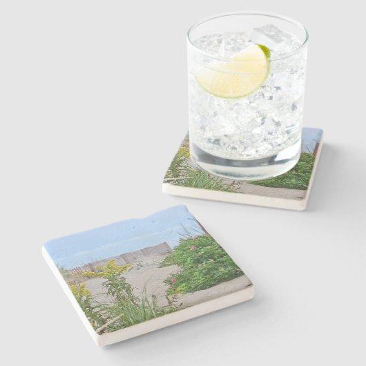 Seashore Beach Stenen Onderzetter (Zijkant)