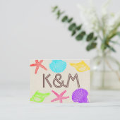 Seashore Beach Wedding Place kaarten Plaatskaartje (Staand voorkant)