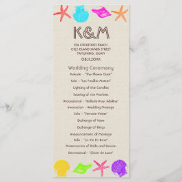 Seashore Beach Wedding Programma's