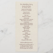 Seashore Beach Wedding Programma's (Achterkant)