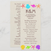 Seashore Beach Wedding Programma's (Voorkant / Achterkant)