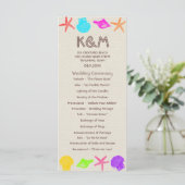 Seashore Beach Wedding Programma's (Staand voorkant)