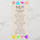 Seashore Beach Wedding Programma's (Voorkant)