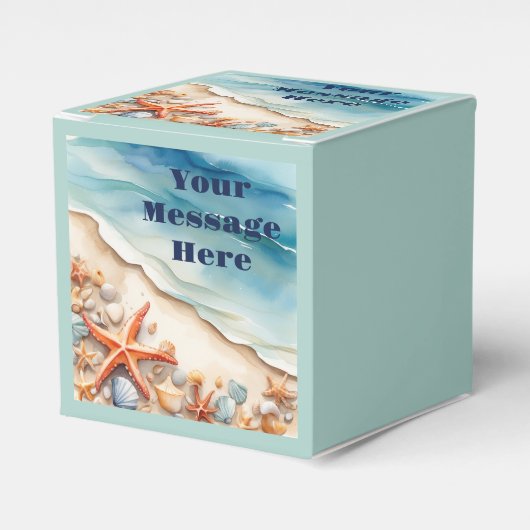 Seashore Bliss Beach Party Bedankdoosjes (Voorkant Zijde)