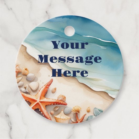 Seashore Bliss Beach Party Bedankjes Labels (Voorkant)