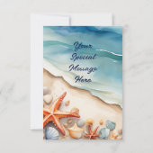 Seashore Bliss Beach Party Bedankkaart (Achterkant)