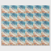 Seashore Bliss Beach Party Cadeaupapier (Vlak)