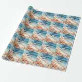Seashore Bliss Beach Party Cadeaupapier (Uitgerold)