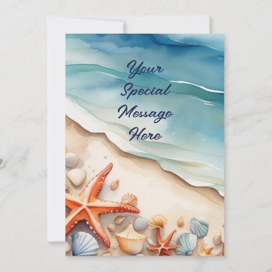 Seashore Bliss Beach Party Kaart (Achterkant)