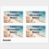 Seashore Bliss Beach Party Rechthoekige Sticker (Vel)