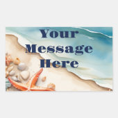 Seashore Bliss Beach Party Rechthoekige Sticker (Voorkant)