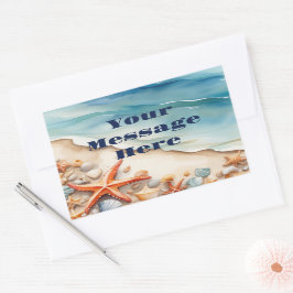 Seashore Bliss Beach Party Rechthoekige Sticker