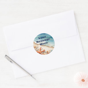 Seashore Bliss Beach Party Ronde Sticker
