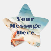 Seashore Bliss Beach Party Ster Sticker (Voorkant)