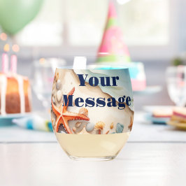 Seashore Bliss Beach Party Wijnglas Zonder Voet