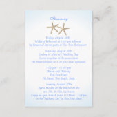Seashore Blue Hydrangea Wedding Intinerary Informatiekaartje (Voorkant)