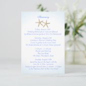 Seashore Blue Hydrangea Wedding Intinerary Informatiekaartje (Staand voorkant)