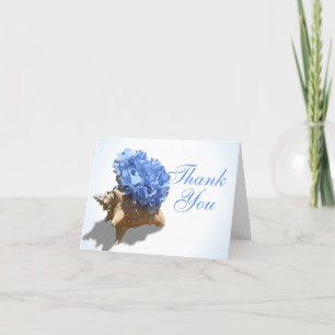 Seashore Blue Hydrangeas Dank u Bedankkaart