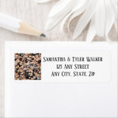 Seashore Coral Sand & Shells, Modern Beach Wedding Etiket (Insitu)