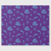 Seashore en Nautical Cadeaupapier (Vlak)