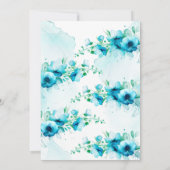 SeaShore Floral and waterverf Wedding Invitation Kaart (Achterkant)