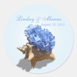 Seashore Hydrangea Blue Ronde Sticker