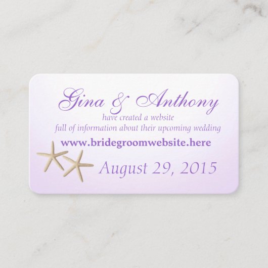 Seashore Hydrangea Paarse Informatie Kaarten (Voorkant)