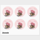 Seashore Hydrangea Pink Ronde Sticker (Vel)