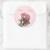 Seashore Hydrangea Pink Ronde Sticker (Tas)