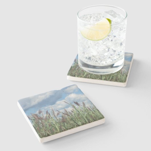 Seashore Marsh Grass Stenen Onderzetter (Zijkant)