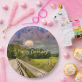 Seashore Marsh Sunset Papieren Bordje (Feest)