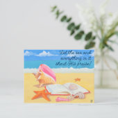 Seashore Praise Inspirerend Post Kaart (Staand voorkant)