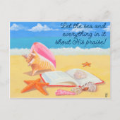 Seashore Praise Inspirerend Post Kaart (Voorkant)