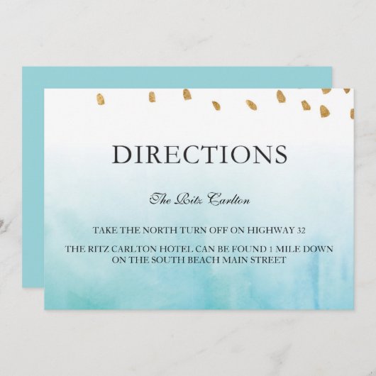 Seashore - Richtingen Kaart (Voorkant / Achterkant)