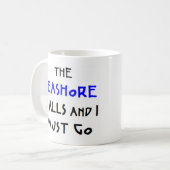 seashore roept koffie - mok op (Voorkant links)