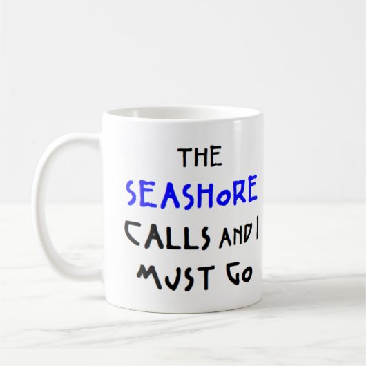 seashore roept koffie - mok op (Links)